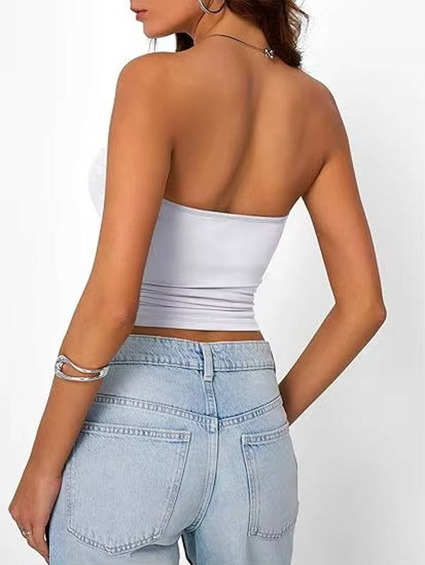 Everyday women's bandeau crop top. Seamless stretch fit, perfect for summer layering.