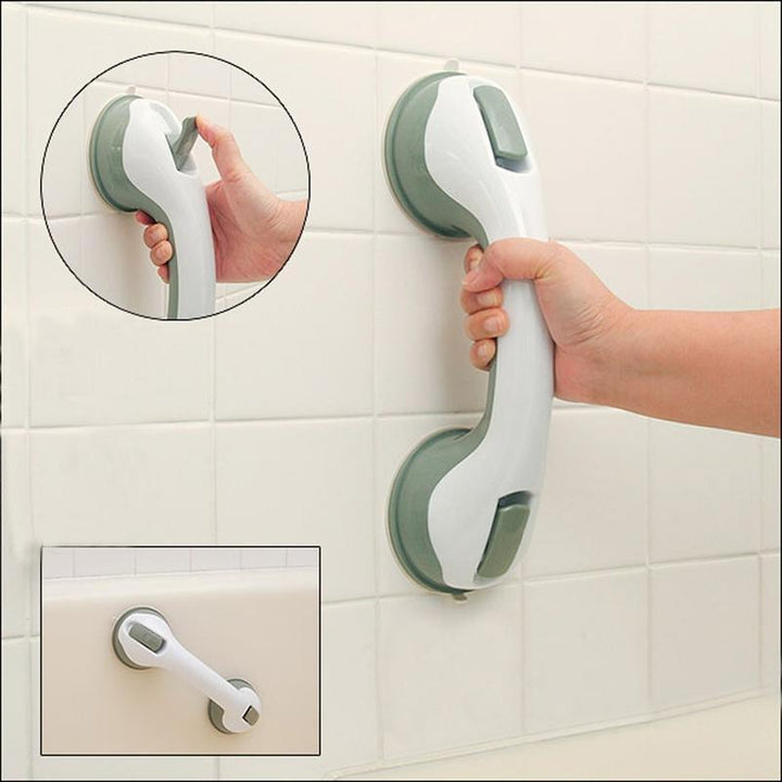 SecureGrip bath safety handrail offers firm grip & non-slip support for shower or tub; no-drill mobility aid.