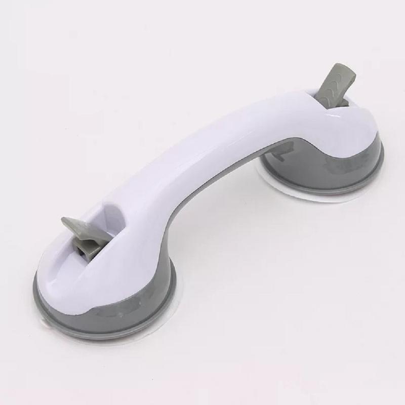 SecureGrip bath safety handrail installed in a shower, offering non-slip support & essential elderly care.