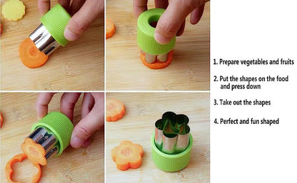 Bento box accessories: small vegetable and fruit shapers for creative and fun kids' meals