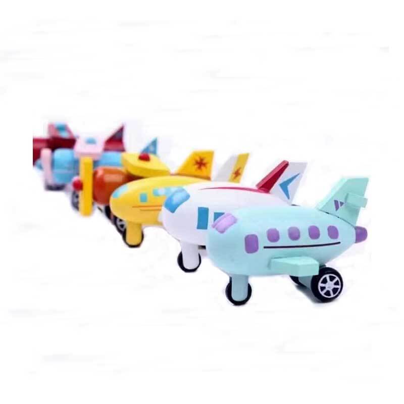 Detailed wooden miniature airplane model collection, 12 pieces, creative gift idea for aviation enthusiasts