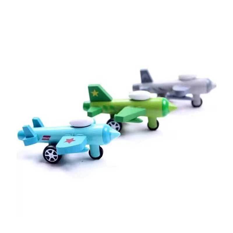Children's wooden toy airplanes, miniature collectibles, safe and durable, perfect for imaginative play