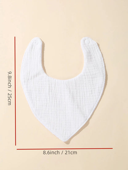 Waterproof muslin cotton baby bibs with cute patterns, perfect for stylish and practical baby accessories.