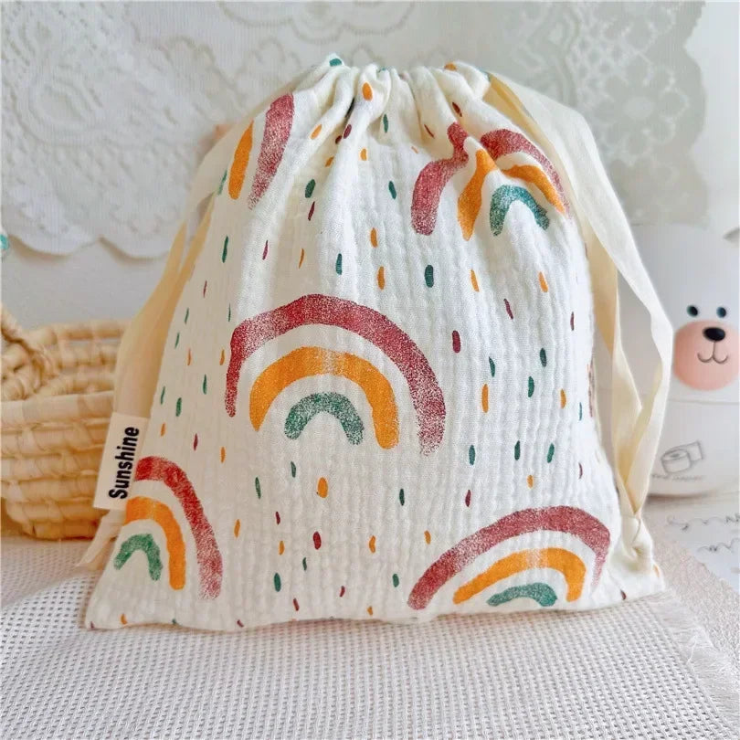 Eco-friendly cotton baby bag, a stylish and practical solution for parents on the go.