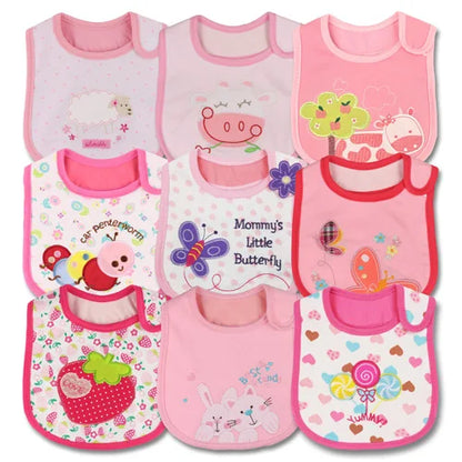 Infant drool bibs, a multi-pack of soft, absorbent and waterproof bandana bibs with playful designs