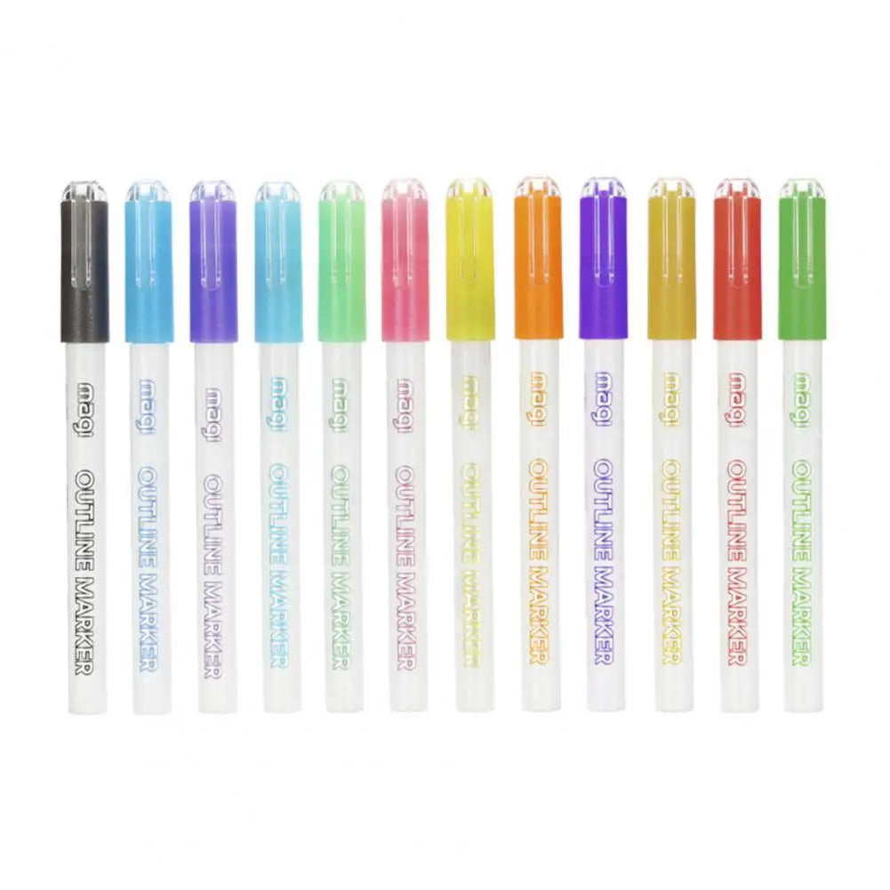Collection of colorful fluorescent marker pens, versatile drawing tools for students and crafters.