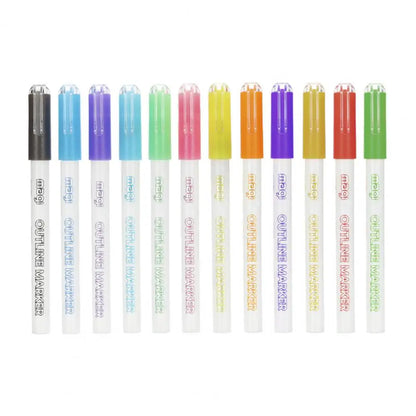 Collection of colorful fluorescent marker pens, versatile drawing tools for students and crafters.