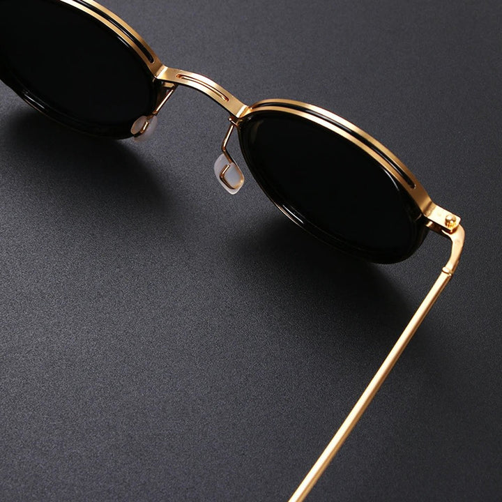 High-quality men's polarized double bridge sunglasses, sleek metal frame, anti-glare & UV protection for any man.