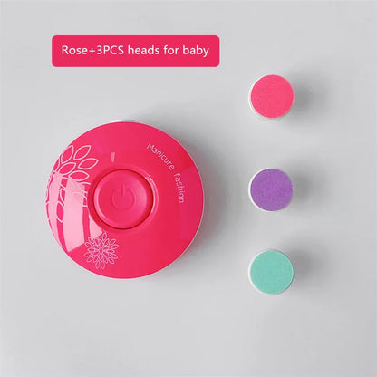 Dinosaur egg electric baby nail trimmer, highlighting its silent motor for peaceful grooming