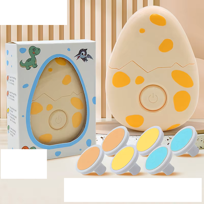 Silent electric baby nail file, dinosaur egg shape, designed for ultimate infant safety