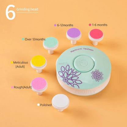 Ergonomic silent electric baby nail trimmer, dinosaur egg design for easy infant use