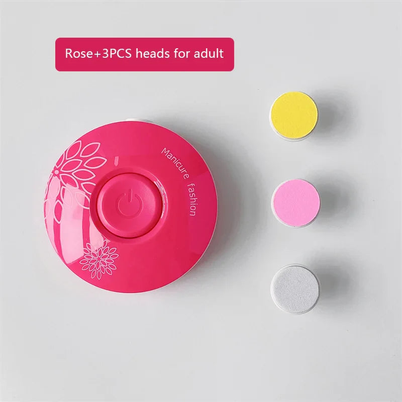 Full view of the dinosaur egg electric baby nail groomer on a white background