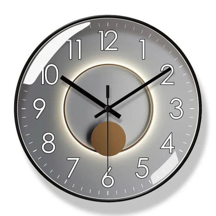 Scandi style silent wall clock, modern and minimalist, perfect for kitchen or living room walls.