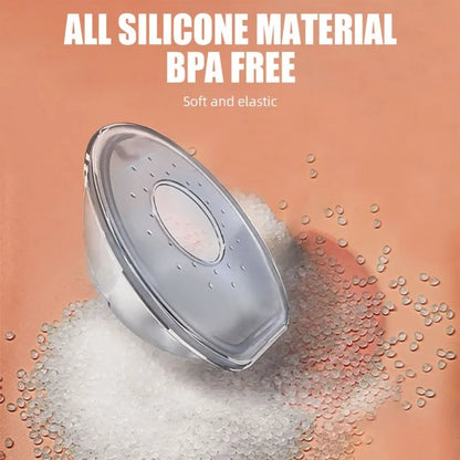Lightweight silicone breast milk collector, ideal for discreet milk collection during breastfeeding sessions.