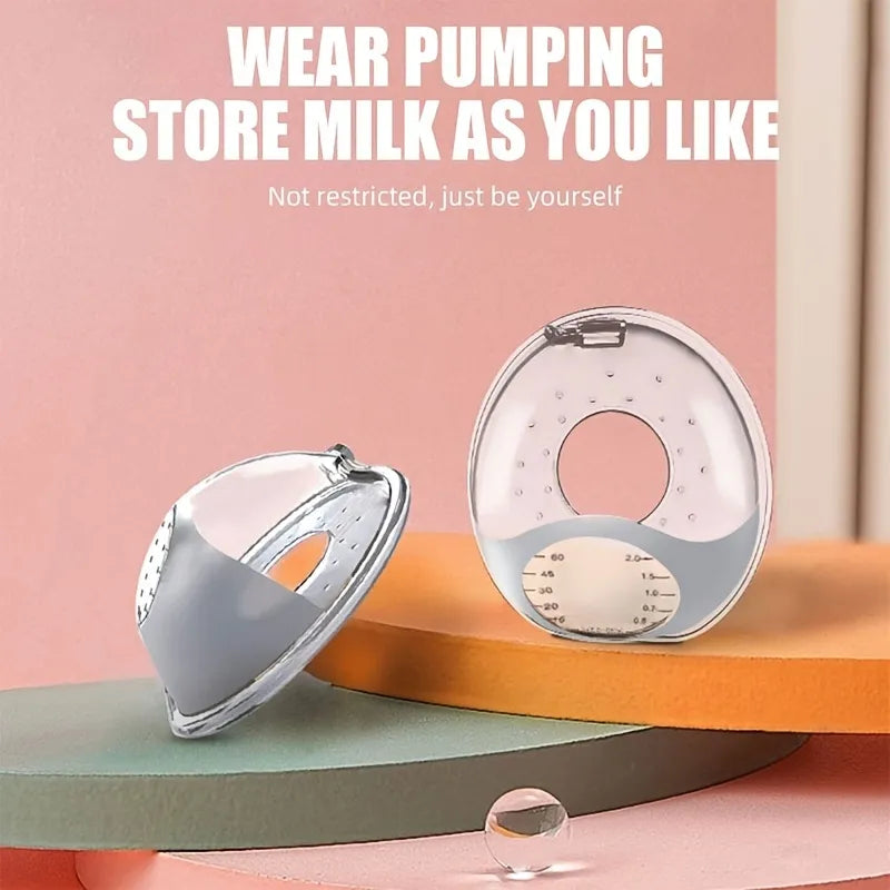 Soft silicone breast milk saver, a hands-free solution for nursing mothers during let-down.