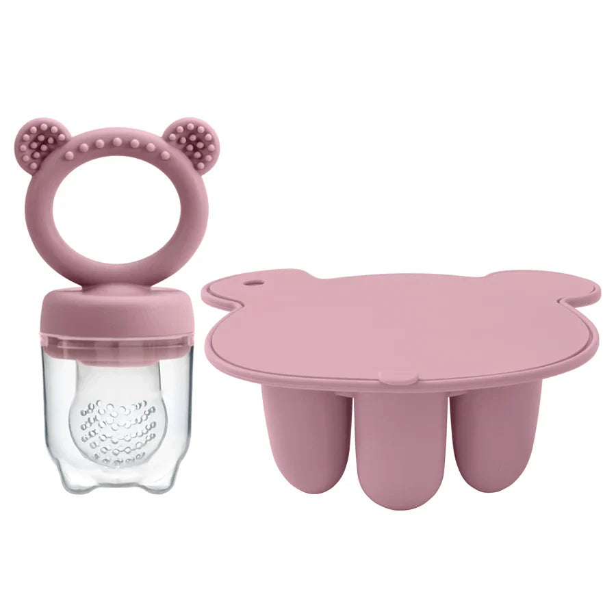 Flexible silicone baby popsicle mold for healthy, homemade frozen snacks. BPA-free, easy to use & clean.