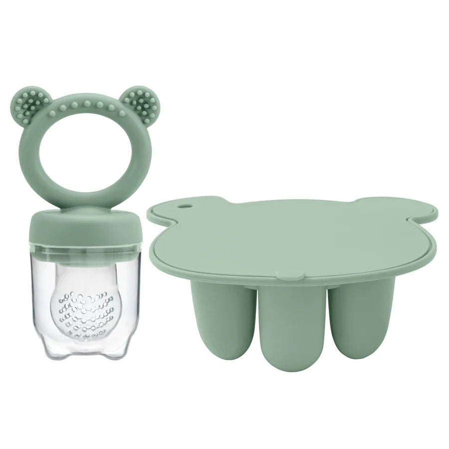 Easy-to-use silicone mold for baby ice cream pops. Create nutritious, sugar-free frozen treats for toddlers.