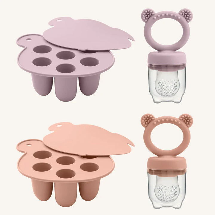 Healthy baby treats: silicone ice cream pop mold. Make homemade frozen desserts for easy toddler feeding.