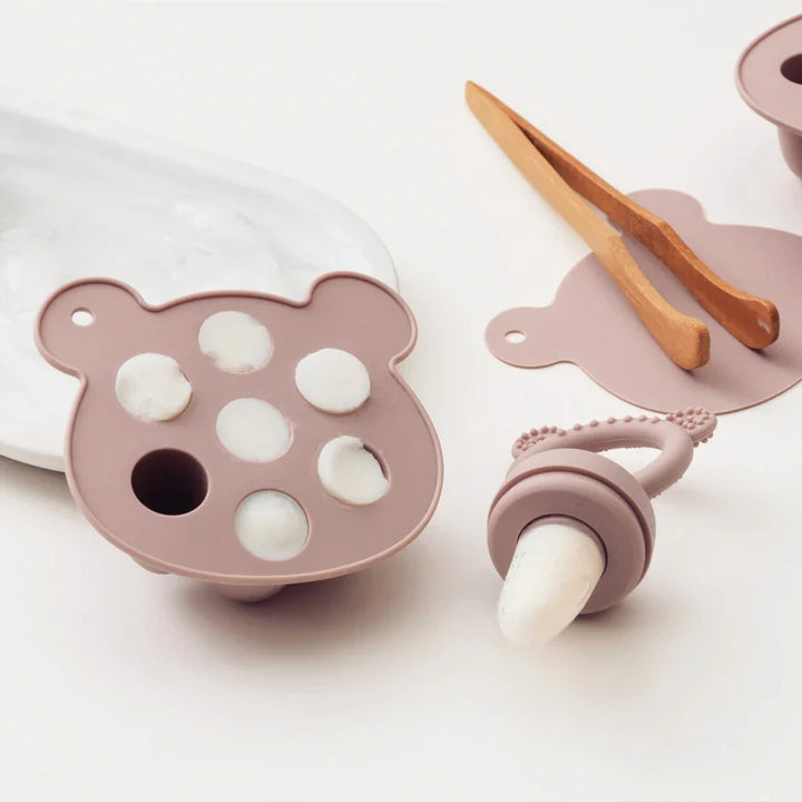 Food-grade silicone mold for baby ice cream pops. Create healthy homemade treats, BPA-free for safe feeding.