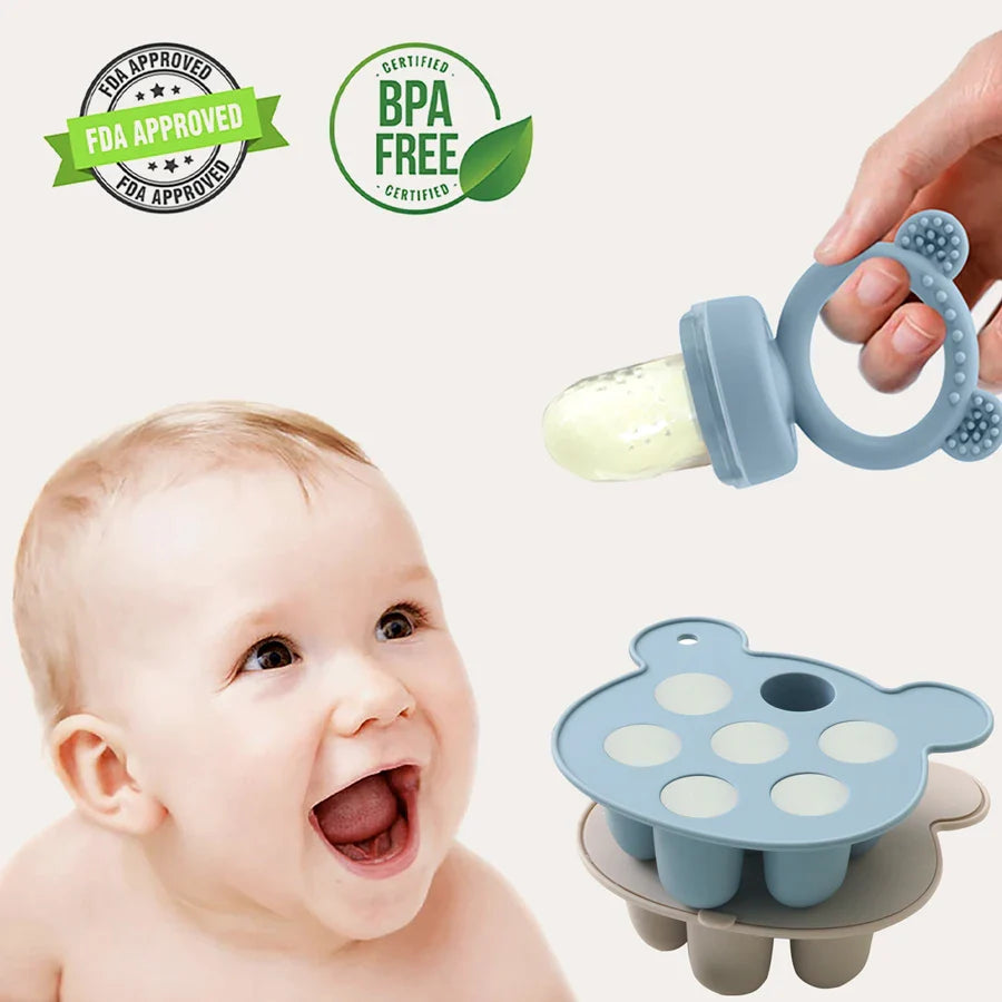 BPA-free silicone mold for baby ice cream pops. Safe & easy way to make healthy homemade frozen treats.