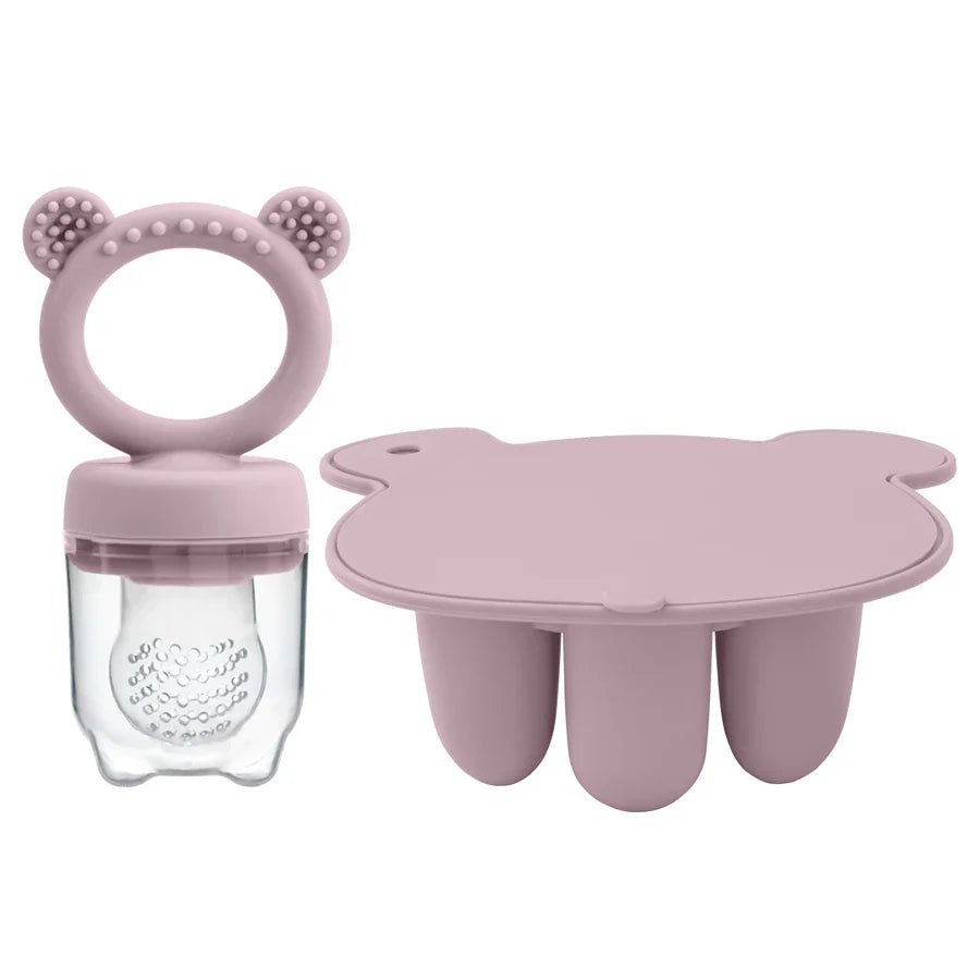 Food-grade silicone mold for baby's first ice cream pops. Perfect for healthy, sugar-free homemade snacks.