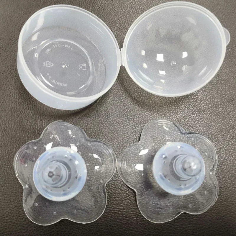 Gentle silicone nipple protector, soft and flexible, providing relief & support for breastfeeding mothers.