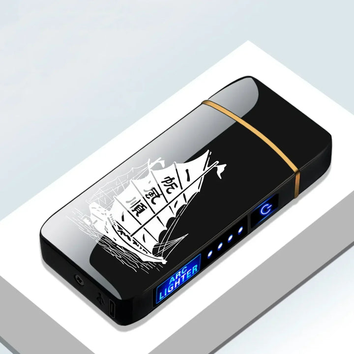 Unique plasma lighter gadget, USB rechargeable & windproof. Eco-friendly electric torch.