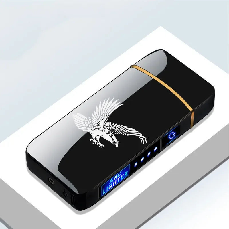 High-tech electric plasma lighter, USB rechargeable & windproof. A modern gadget.