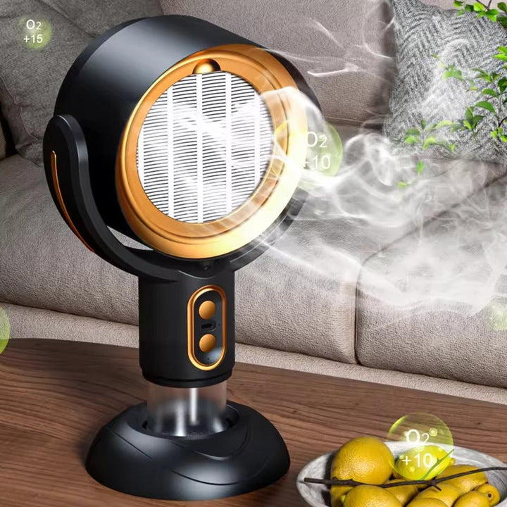 Modern air purifier & smoke eliminator for indoor use, improving home air quality, reducing smoke.