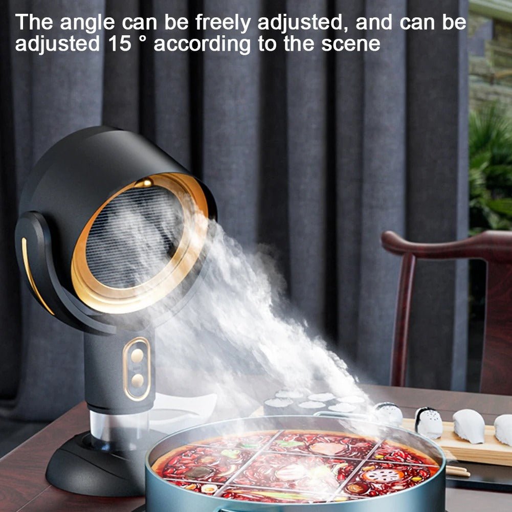White tabletop smoke & odor eliminator, ideal for kitchen counters to ensure pure, fresh indoor air.