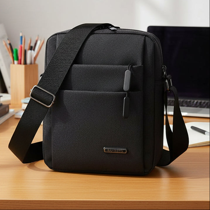 Sleek Men's Anti-Theft Waterproof Shoulder Bag, ideal for travel and secure everyday carry.