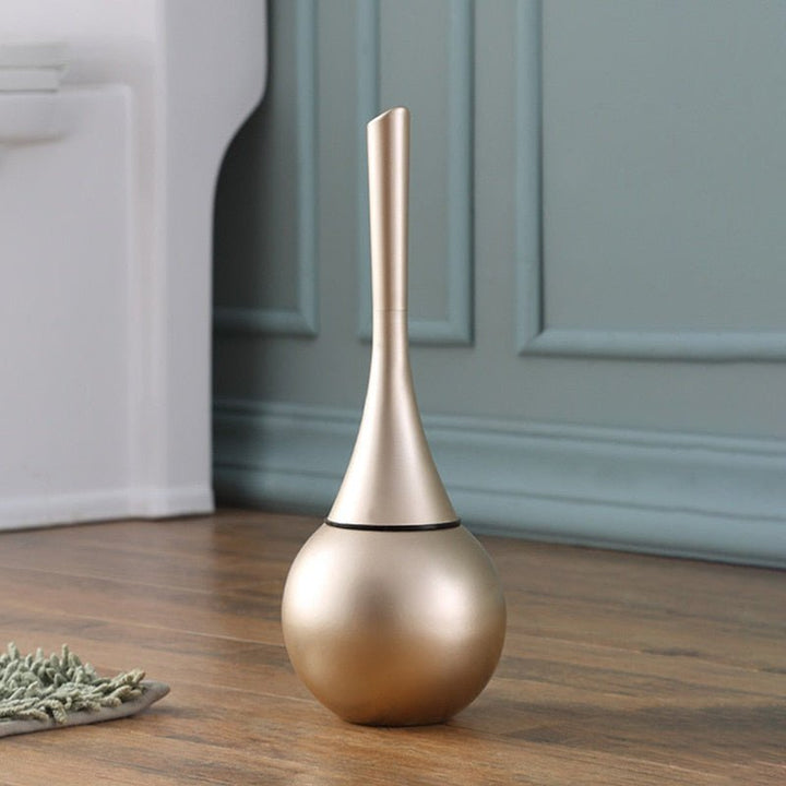 Sleek toilet brush with innovative silicone cleaning head, ideal for modern bathrooms and deep hygiene.