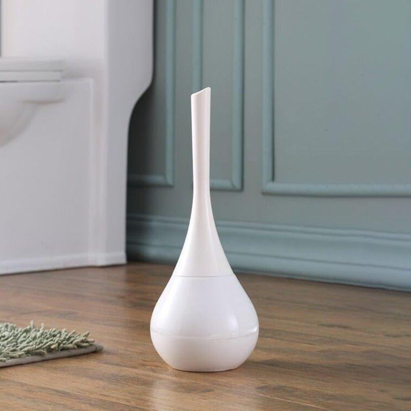 Stylish silver toilet brush, a sleek bathroom cleaner for effective home hygiene.
