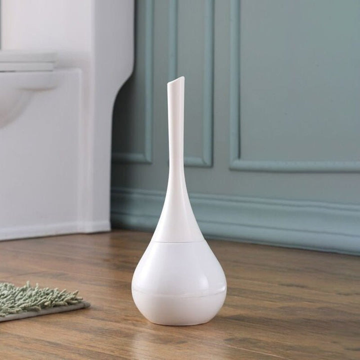 Stylish silver toilet brush, a sleek bathroom cleaner for effective home hygiene.