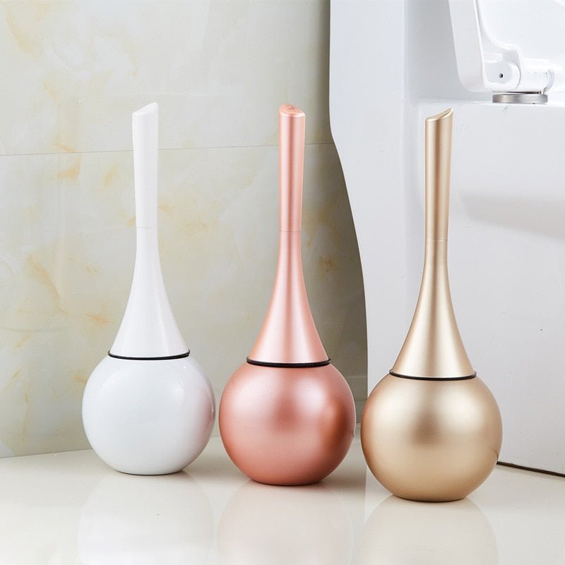 Innovative toilet brush with a sleek design, essential for modern bathroom hygiene and effective cleaning.