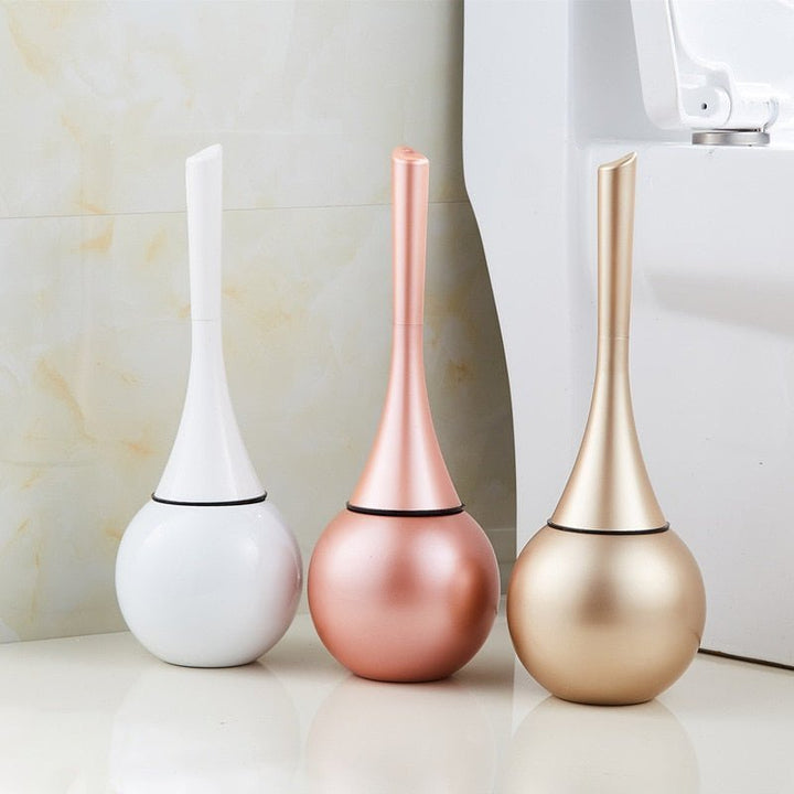 Innovative toilet brush with a sleek design, essential for modern bathroom hygiene and effective cleaning.