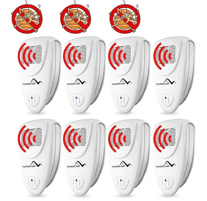 Ultrasonic bed bug & pest repeller plugged into a wall outlet, providing silent, chemical-free home pest control.