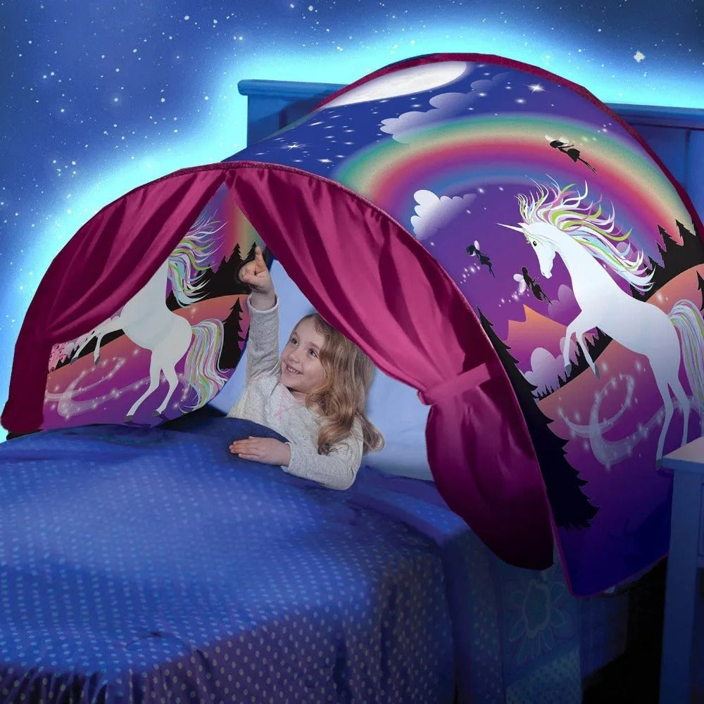 SleepyStar children's bed tent for cozy, dreamy nights. Creates a private, safe space for kids' sleep & bedroom decor.