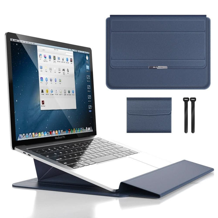 High-quality protective laptop sleeve & stand. Slim, robust, and perfect for travel gear.