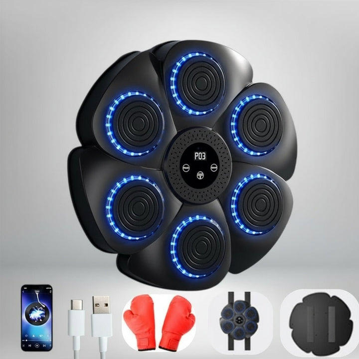 Experience engaging cardio with this smart fitness punching machine, featuring Bluetooth music & cool RGB lighting.