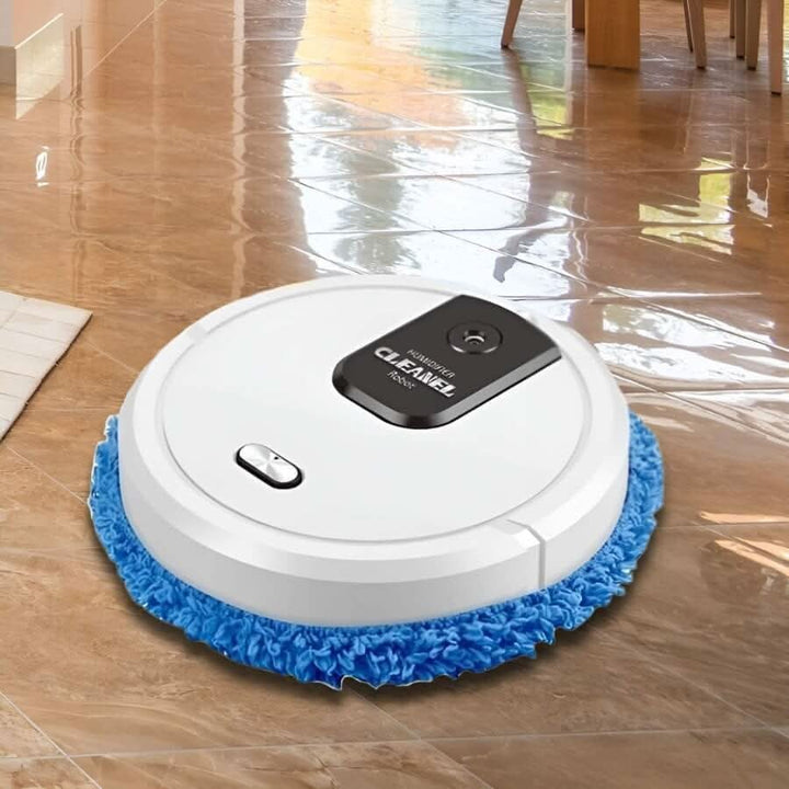 Smart robot mop for hard floors & carpets, automated cleaning.