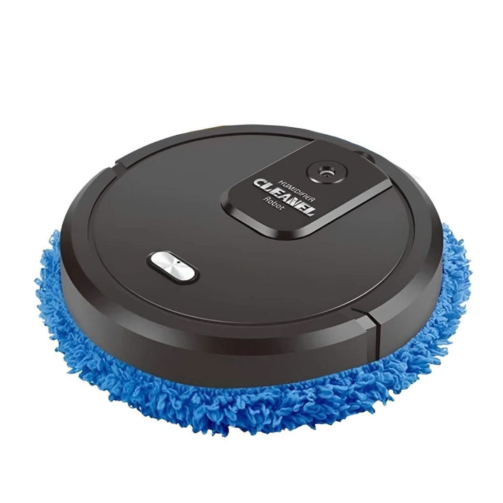 Smart robot floor cleaner, perfect for hardwood & carpets, hands-free home appliance.