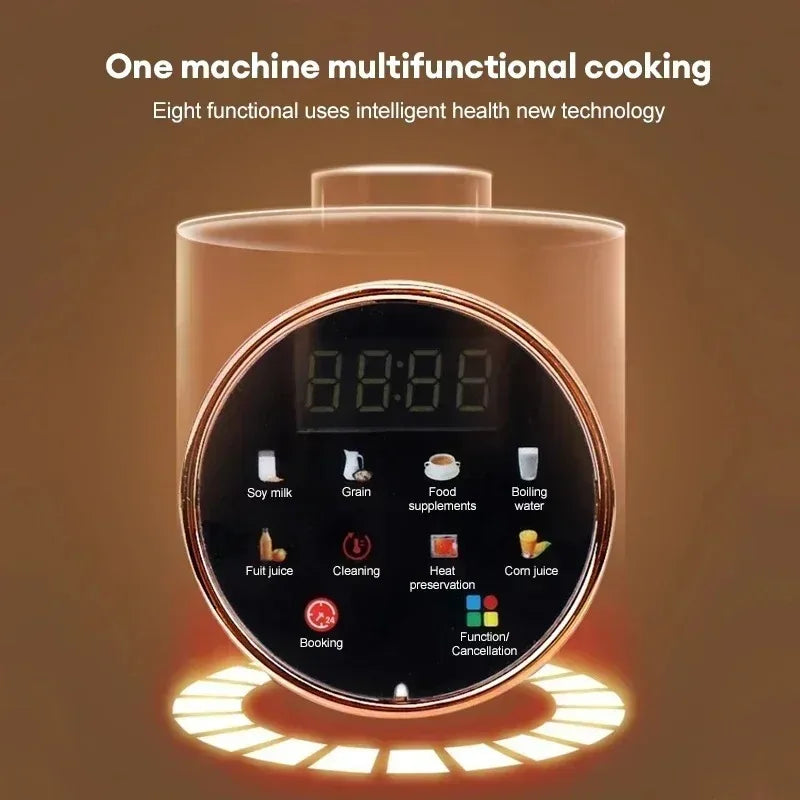 Close-up of Smart Touch panel on a 1500ML soymilk and baby food maker, efficient and quiet blender.