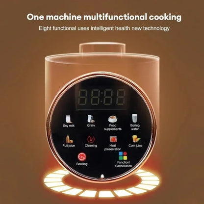 Close-up of Smart Touch panel on a 1500ML soymilk and baby food maker, efficient and quiet blender.
