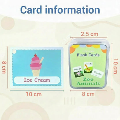 SmartyCards educational flashcards with cheerful English words, ideal for preschool learning