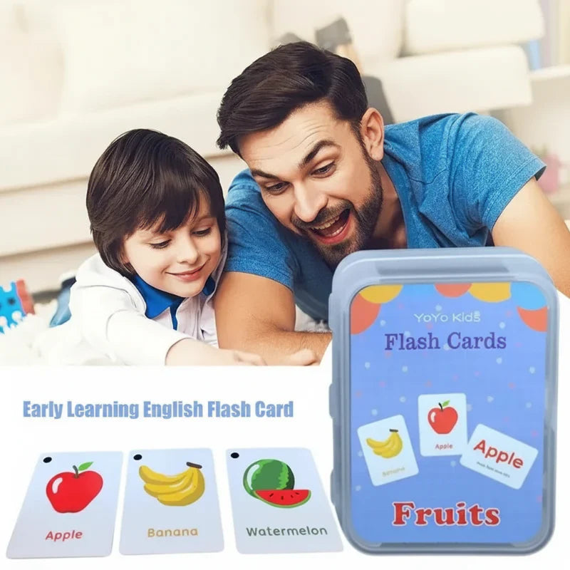 SmartyCards colorful early learning English flashcards for kids, educational toy
