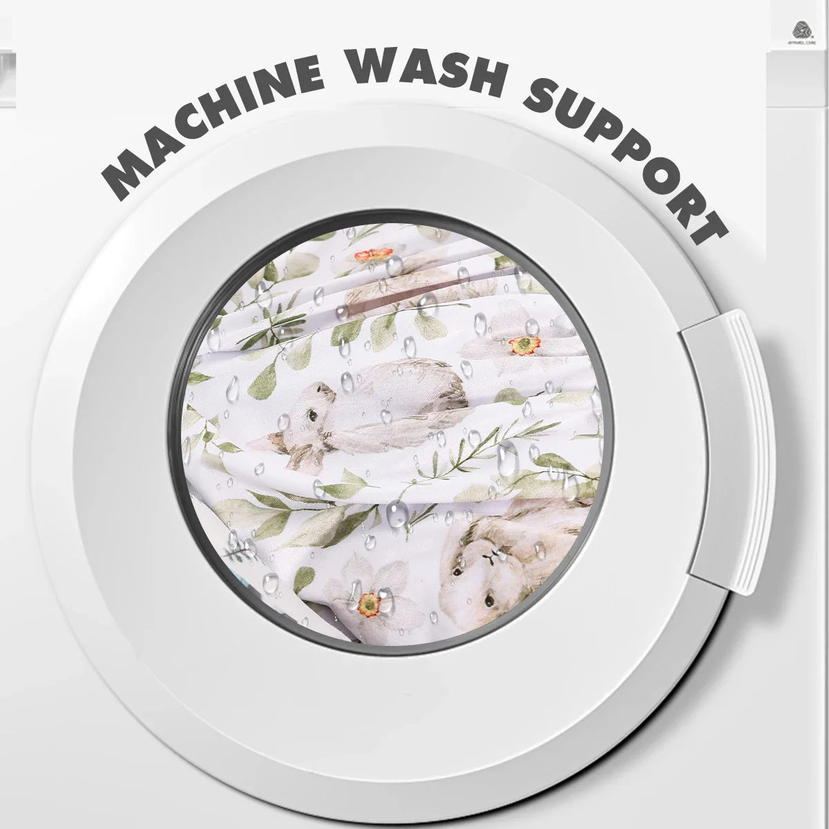 Cartoon print baby crib sheet, fitted and breathable, ideal for newborn essentials.