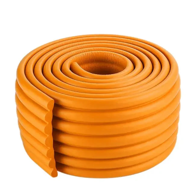 Soft foam corner guard and edge protector strip, vital for baby proofing.