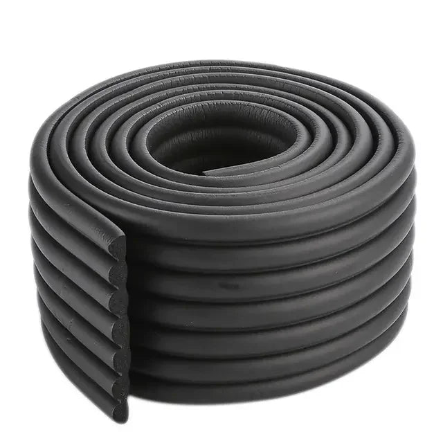 Textured foam edge protector strip, providing cushioning for baby safety.