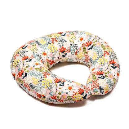 Zoomed texture of breathable stretch fabric nursing pillow cover, highlighting softness
